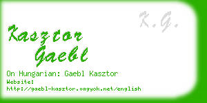 kasztor gaebl business card